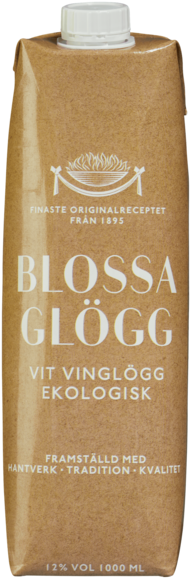 Blossa vit vinglögg eko 12% tetra 1L