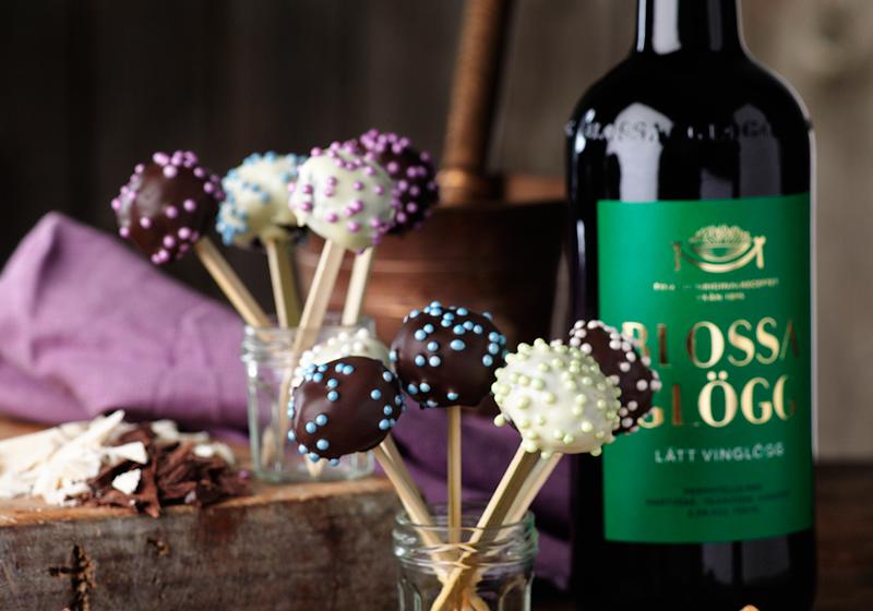 Marsipanklubbor med choklad och smak av glögg