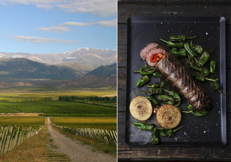 Vy från Argentina och kötträtten Matambre