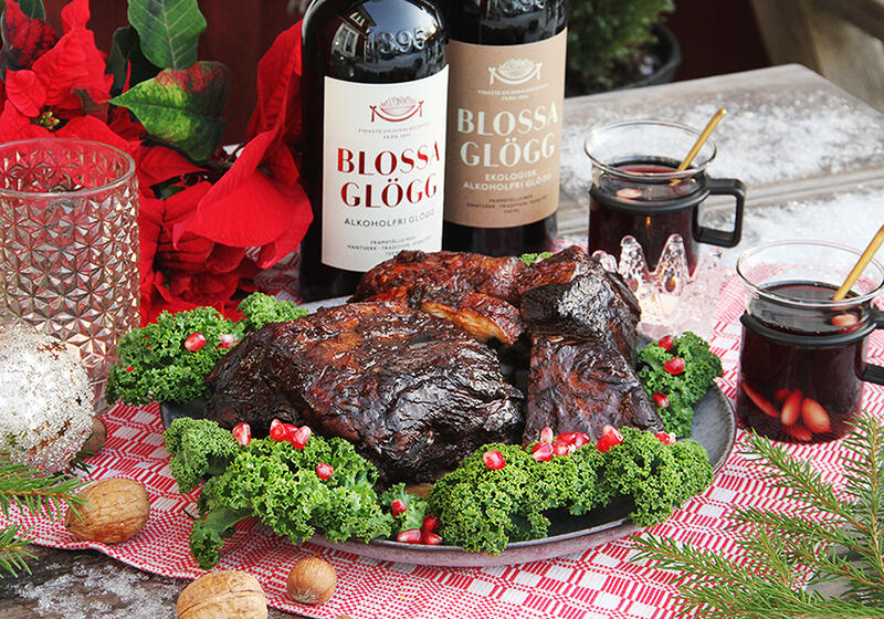 Revbensspjäll med blossa glaze