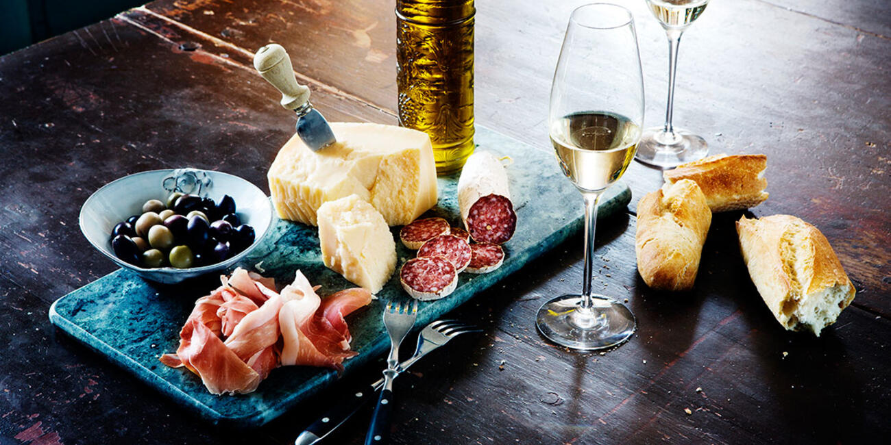 Charkuterier och champagne