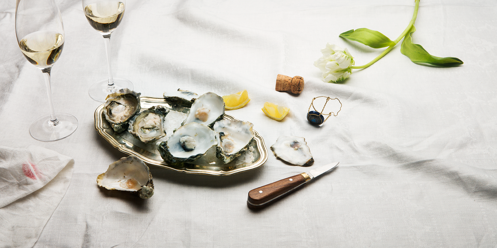 Ostron och Champagne