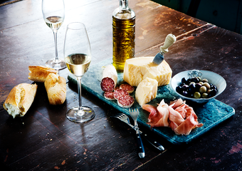 Skinka ost och Champagne